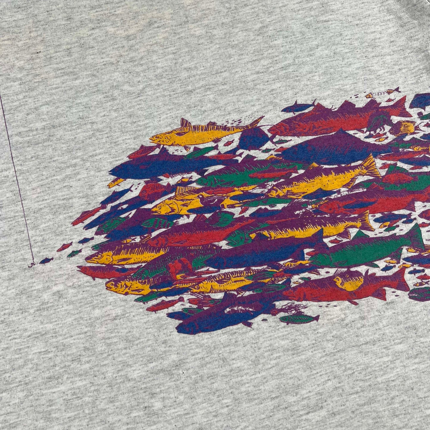 90s Columbia 'Smallest of the School' Fishing Tee- XL