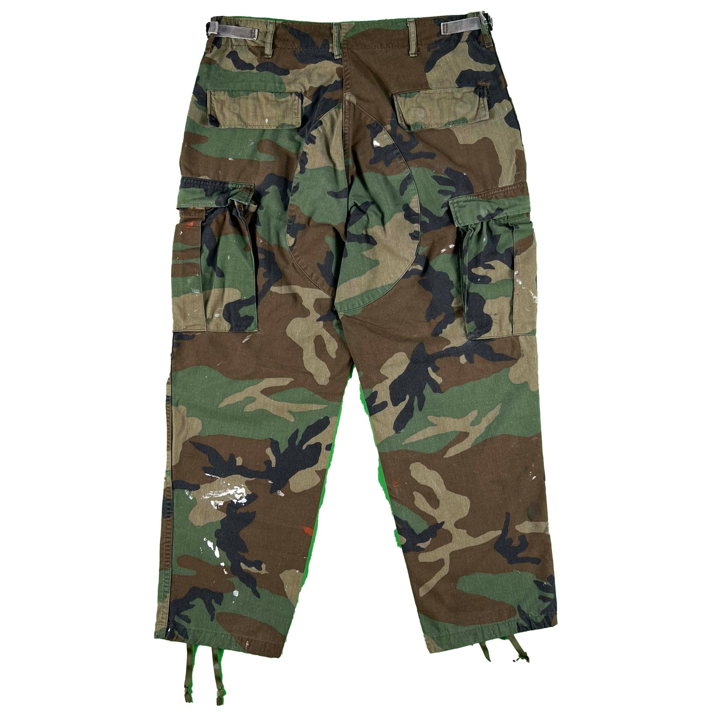 80s Army Woodland Camo Painter's Cargos- 28"-32"x28