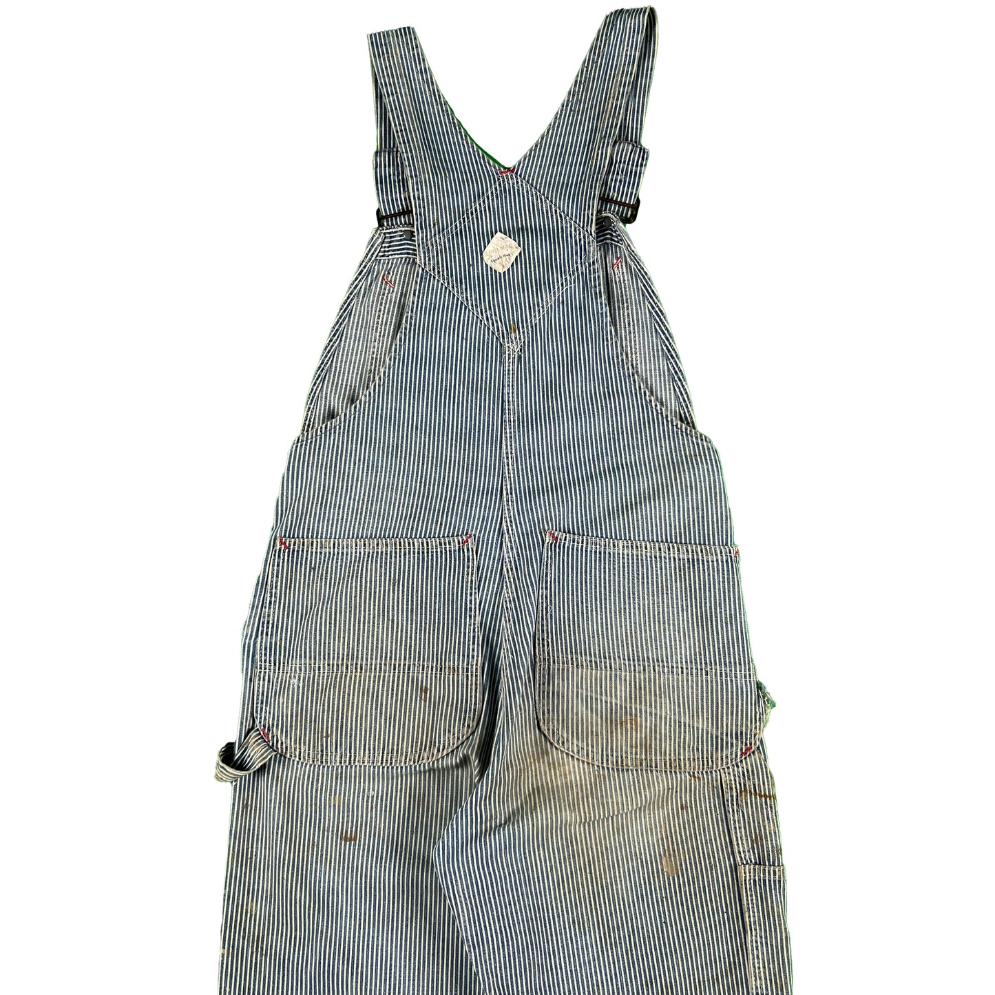 60s Big Mac Painters Hickory Stripe Overalls- 33x29.5