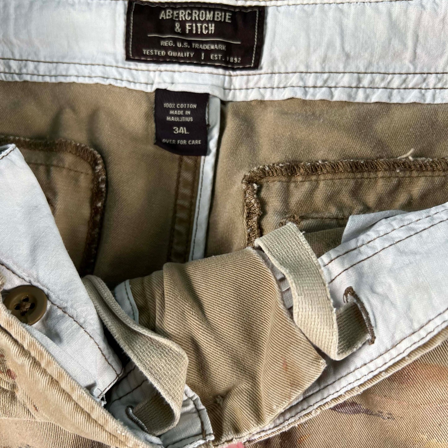 00s Abercrombie & Fitch Double Front Painter's Cargos- 34x32