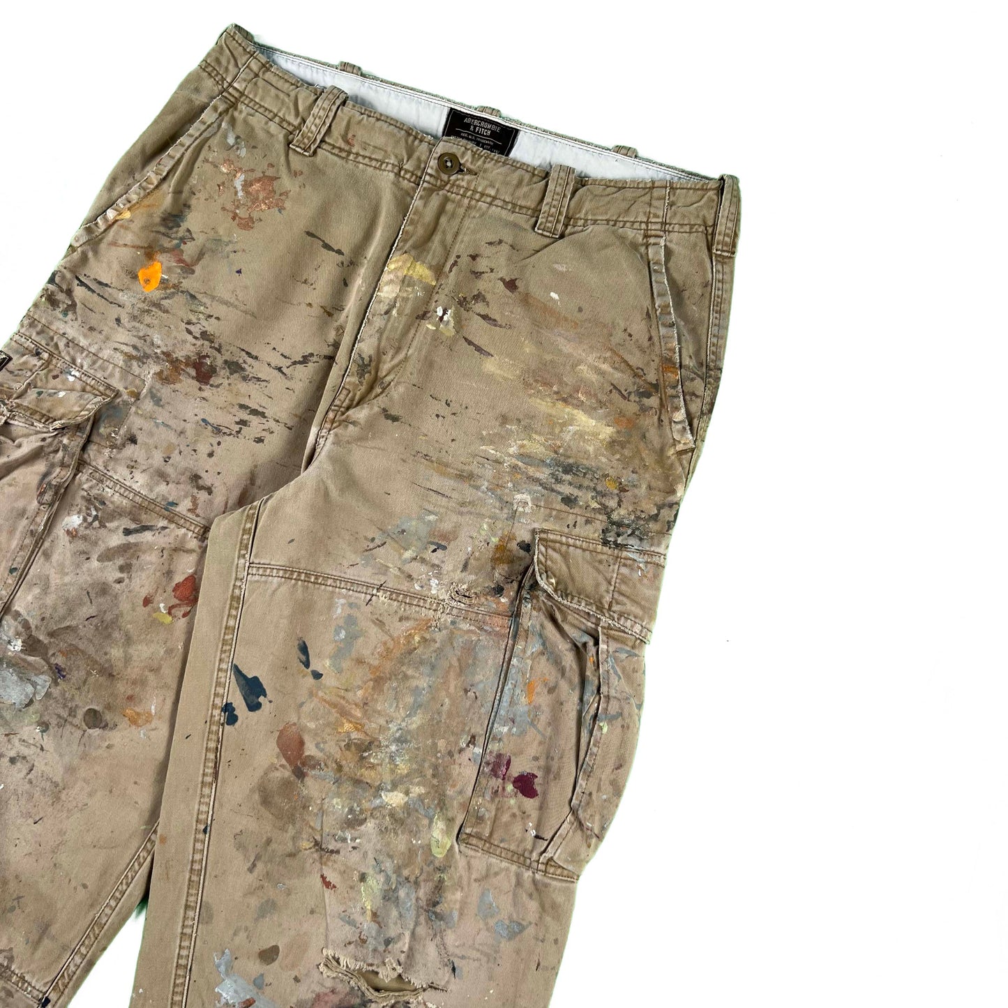 00s Abercrombie & Fitch Double Front Painter's Cargos- 34x32