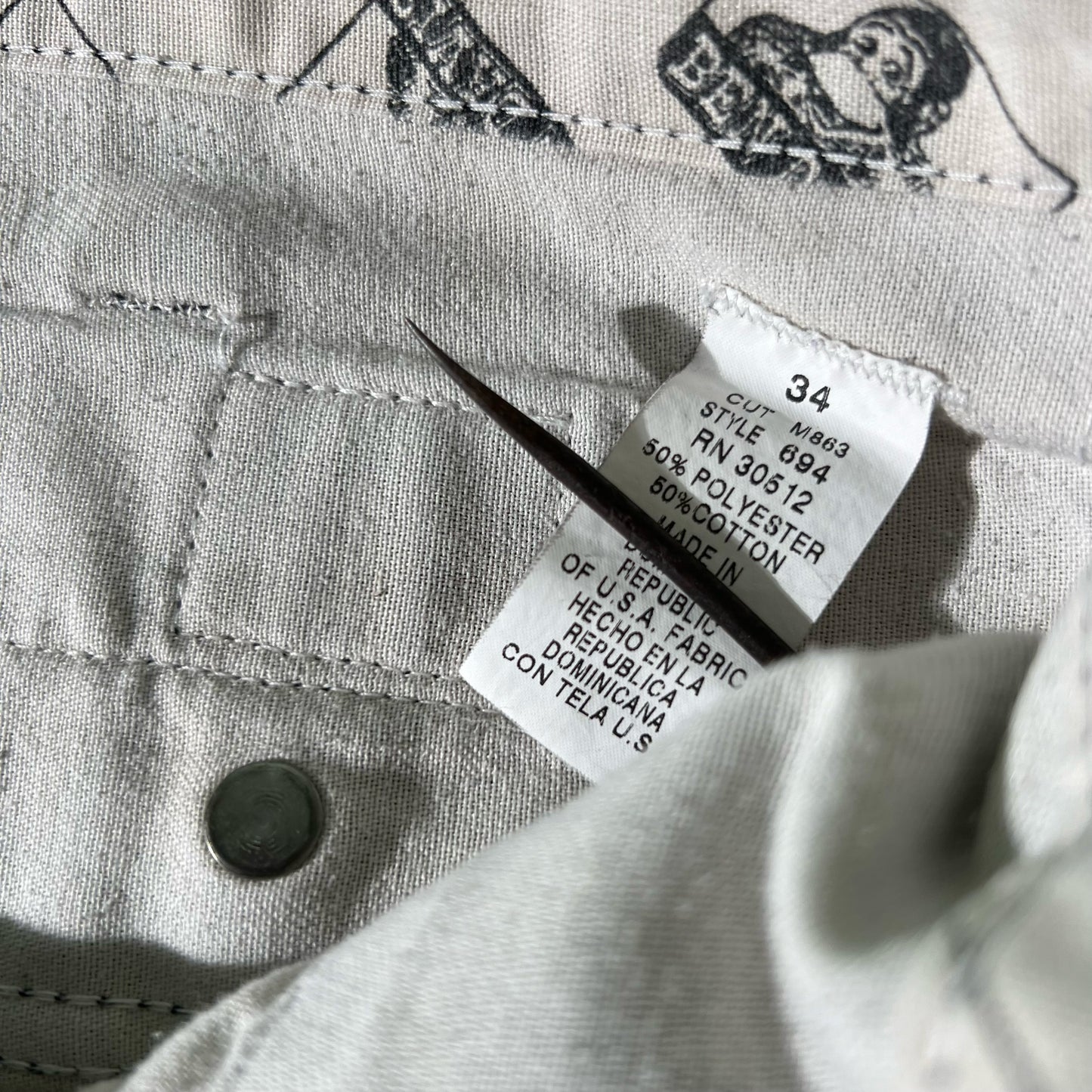 Ben Davis Faded Black Work Pants- 33x33