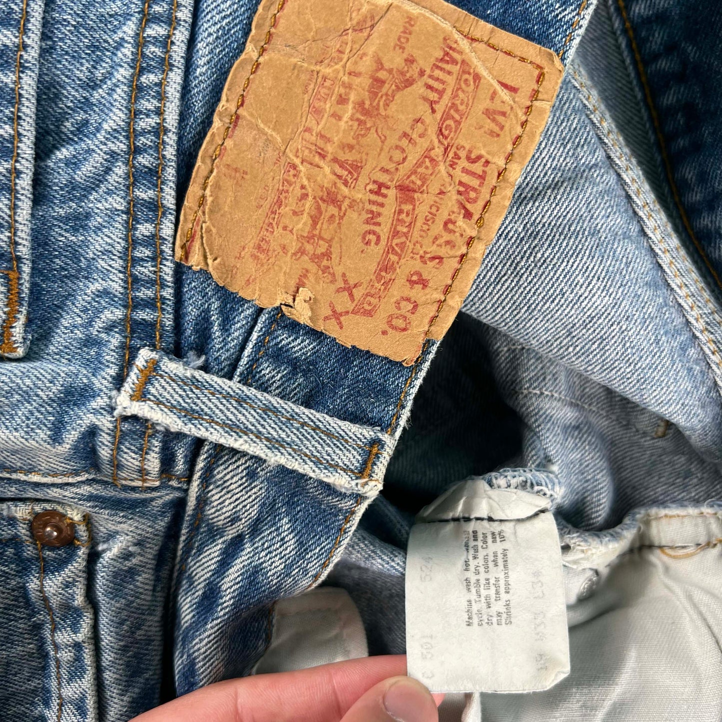 80s Well Worn & Faded Levi's 501 Denim- 30x30