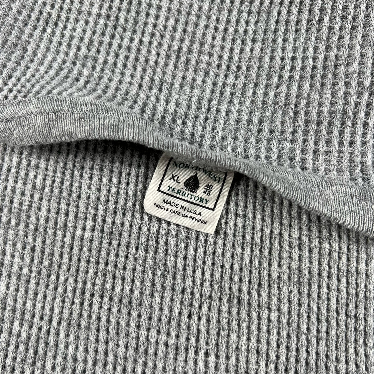 Vintage Grey Waffle Knit Thermals- SELECT SHIRT