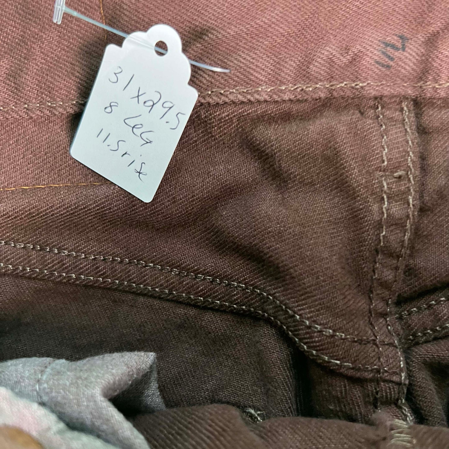 90s Brown w Reddish Tint Levi's 501 Denim- 31x29.5
