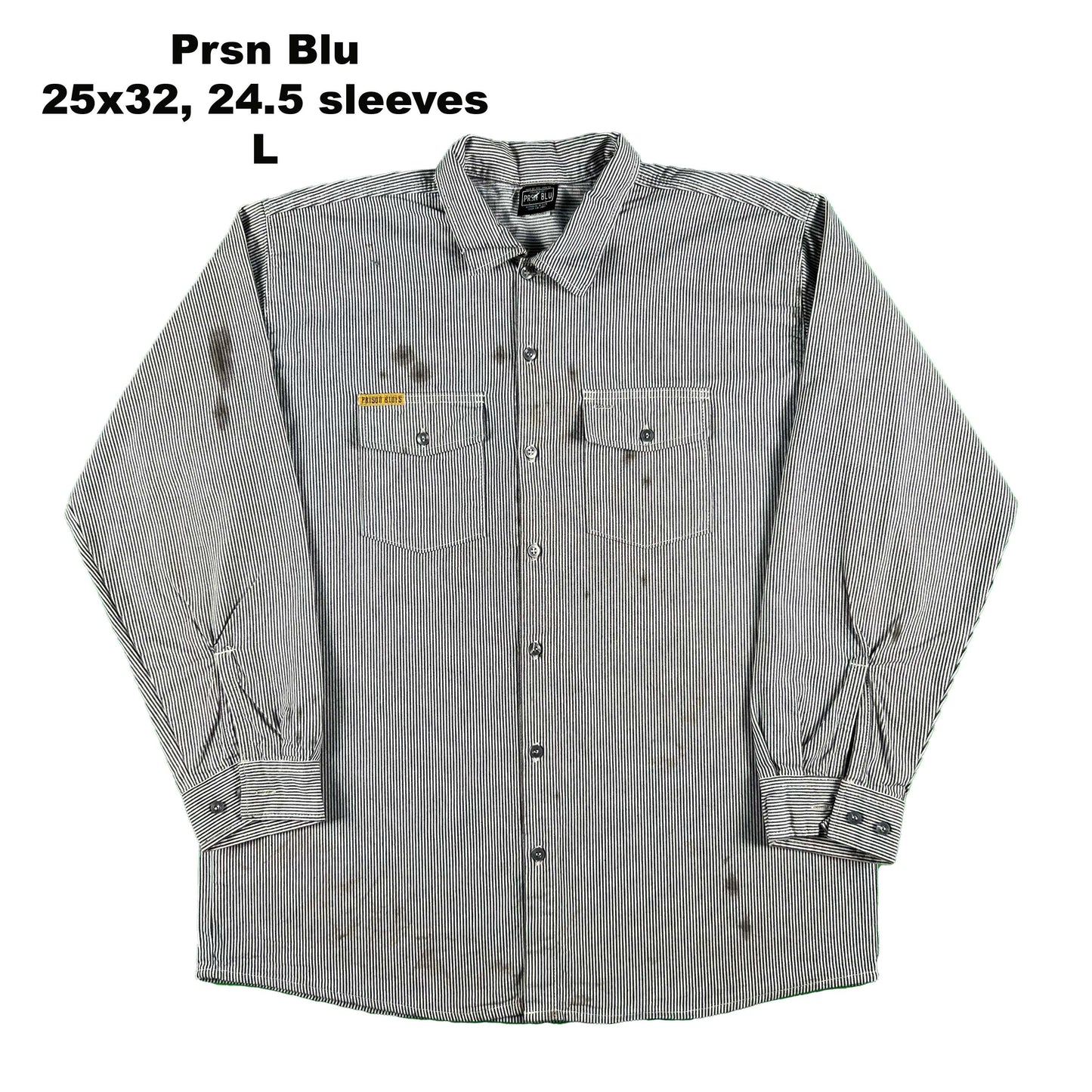 Vintage Hickory Stripe Button Up Work Shirts- SELECT SHIRT