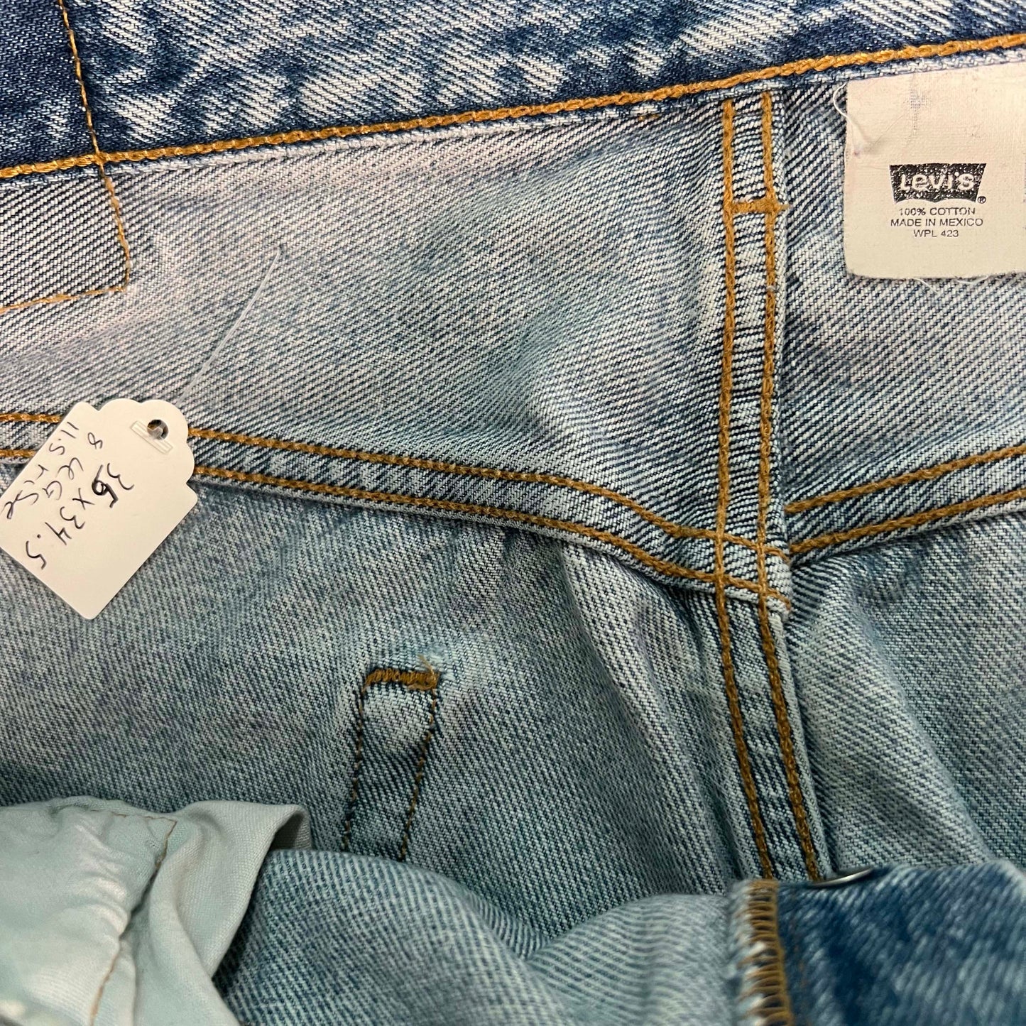 90s Slightly Painted Levi's 501 Denim- 35x34.5