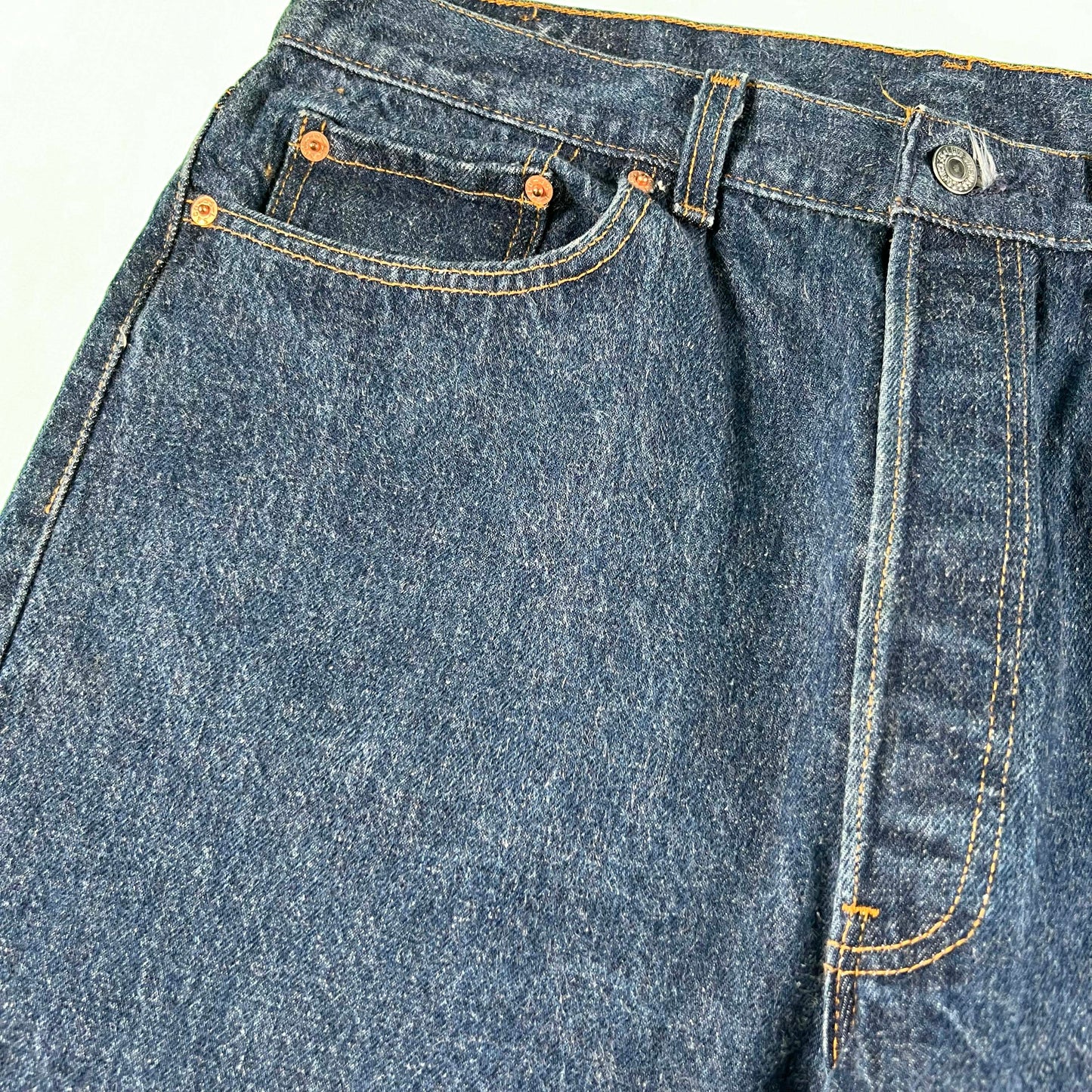 80s Levi's 501 Dark Wash Denim- 35x27