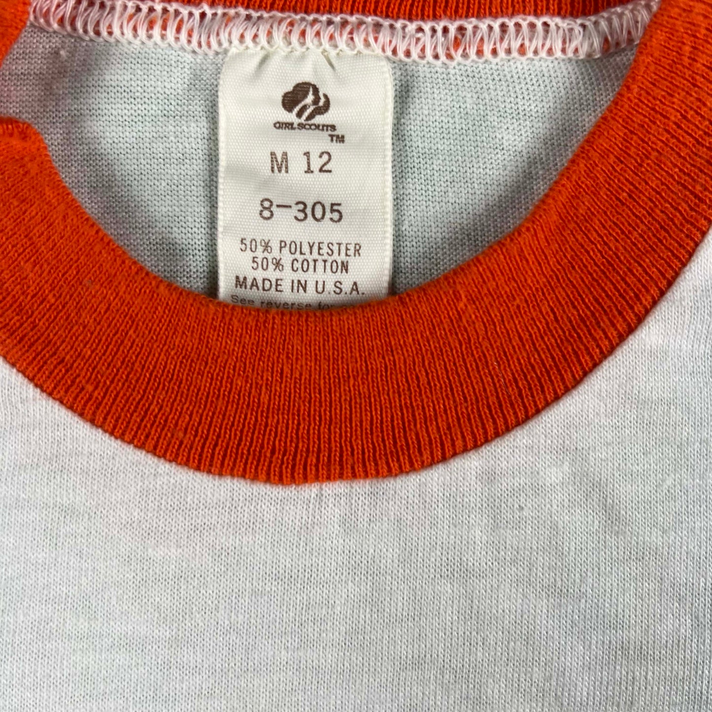 70s Here Comes a Brownie Scout Ringer Tee- XXS