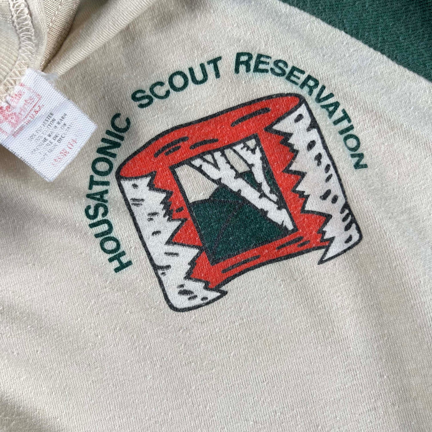 70s BSA Scout Reservation Two Tone Ringer Tee- XS