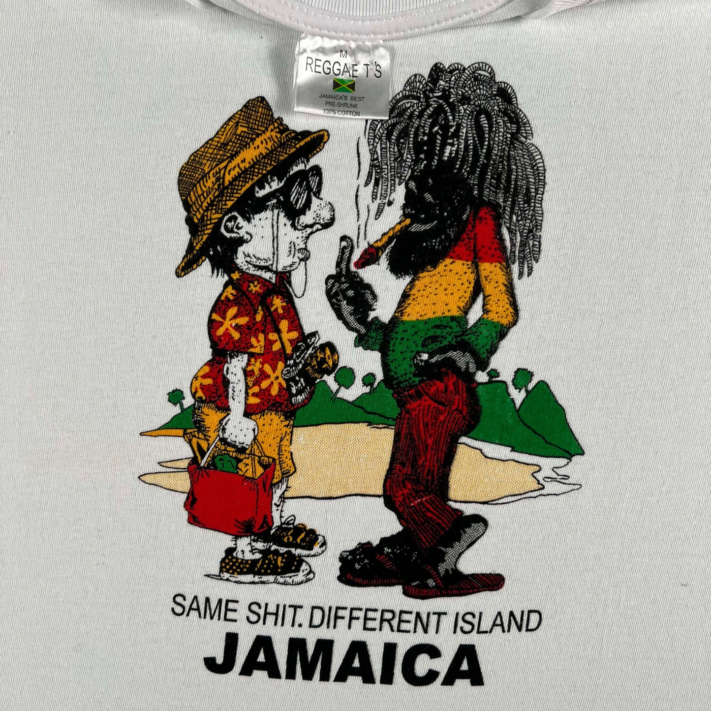 00s Same Shit, Different Island Weed Tee- M