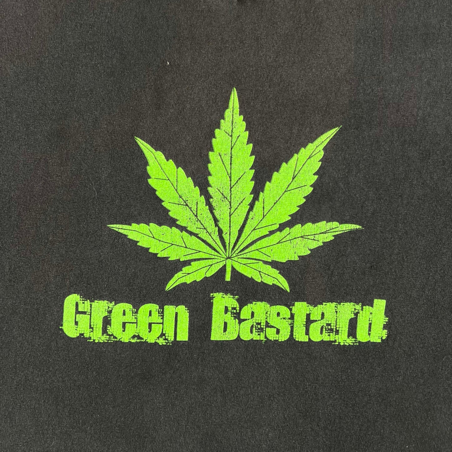 00s Green Bastard Weed Tee- L