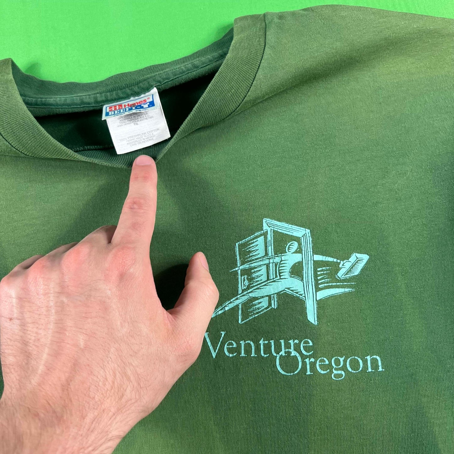 90s Sun Faded Venture Capital Long Sleeve Tee- XL