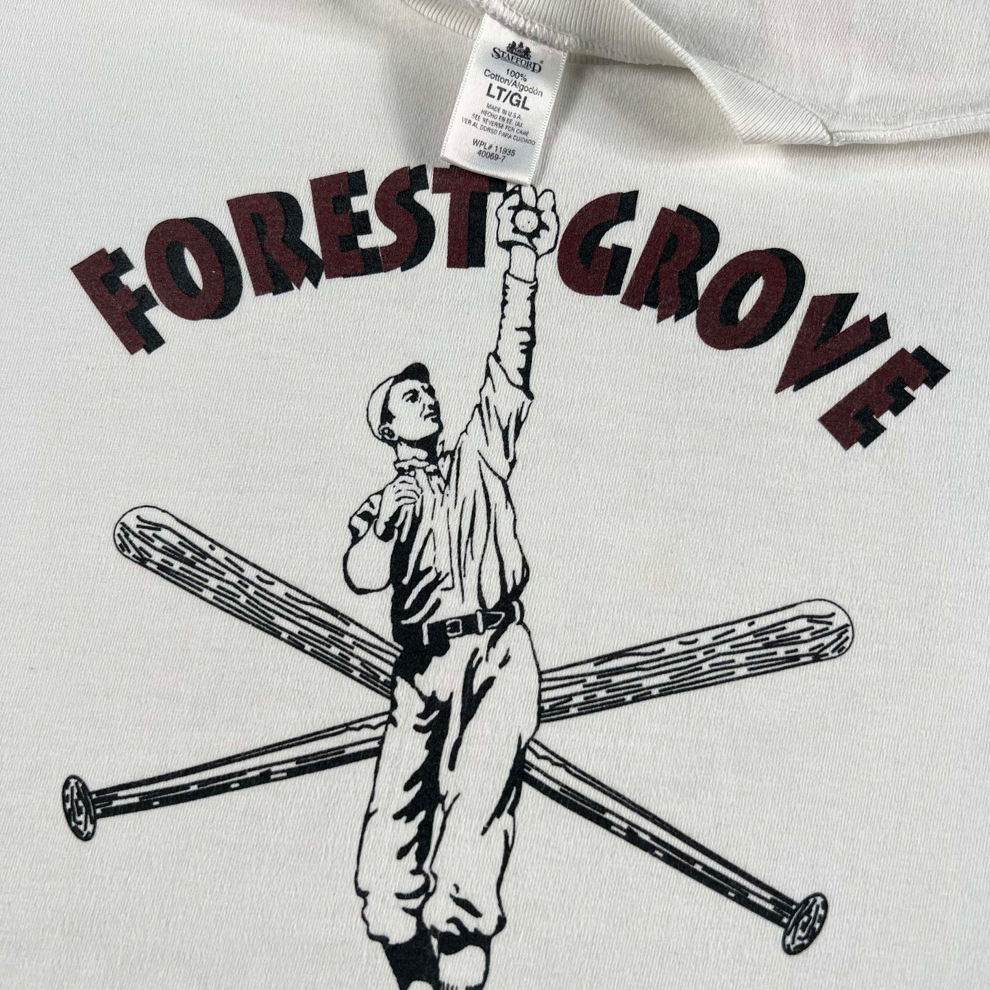 90s Forest Grove Baseball Tee- L