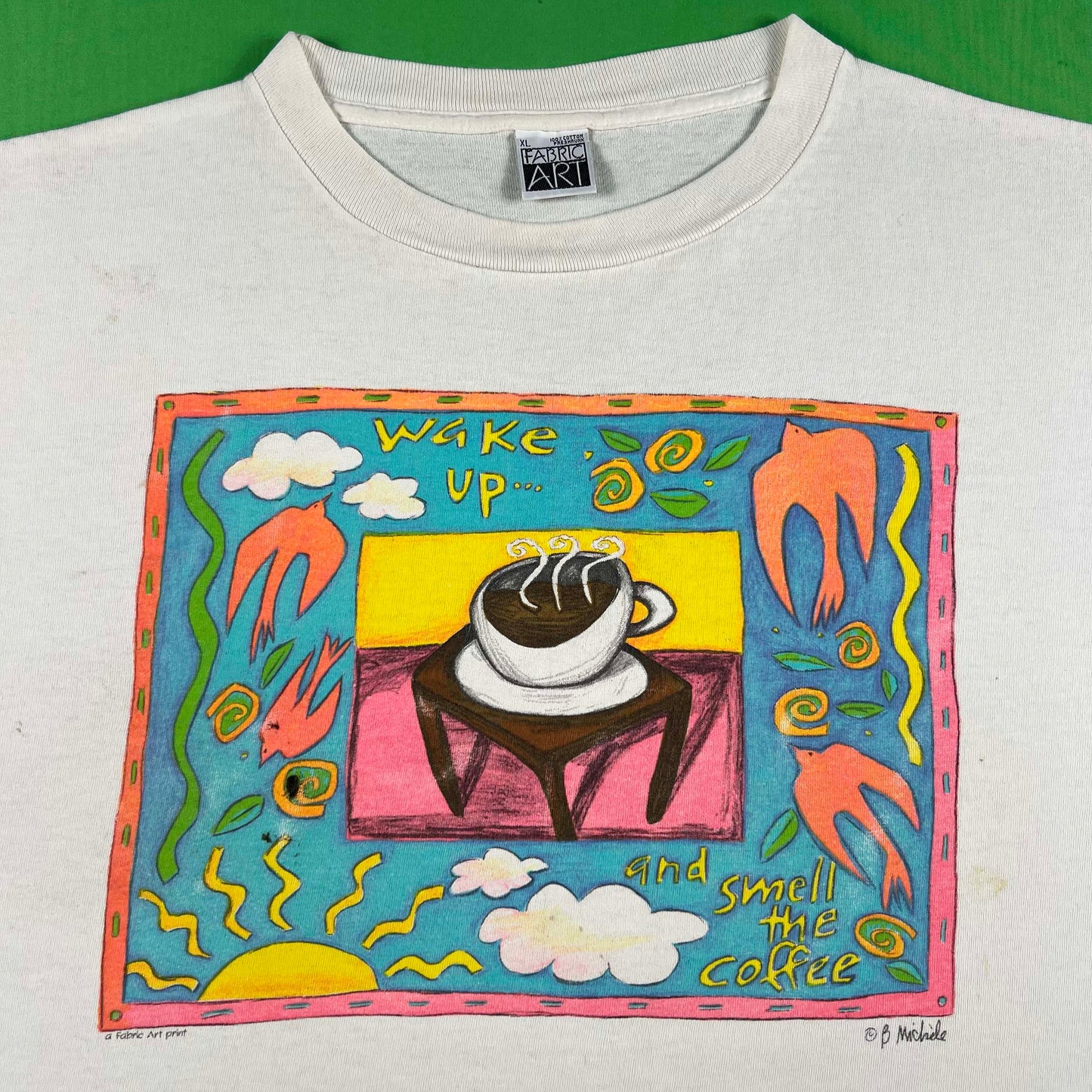 90s Wake Up and Smell the Coffee Tee- XL