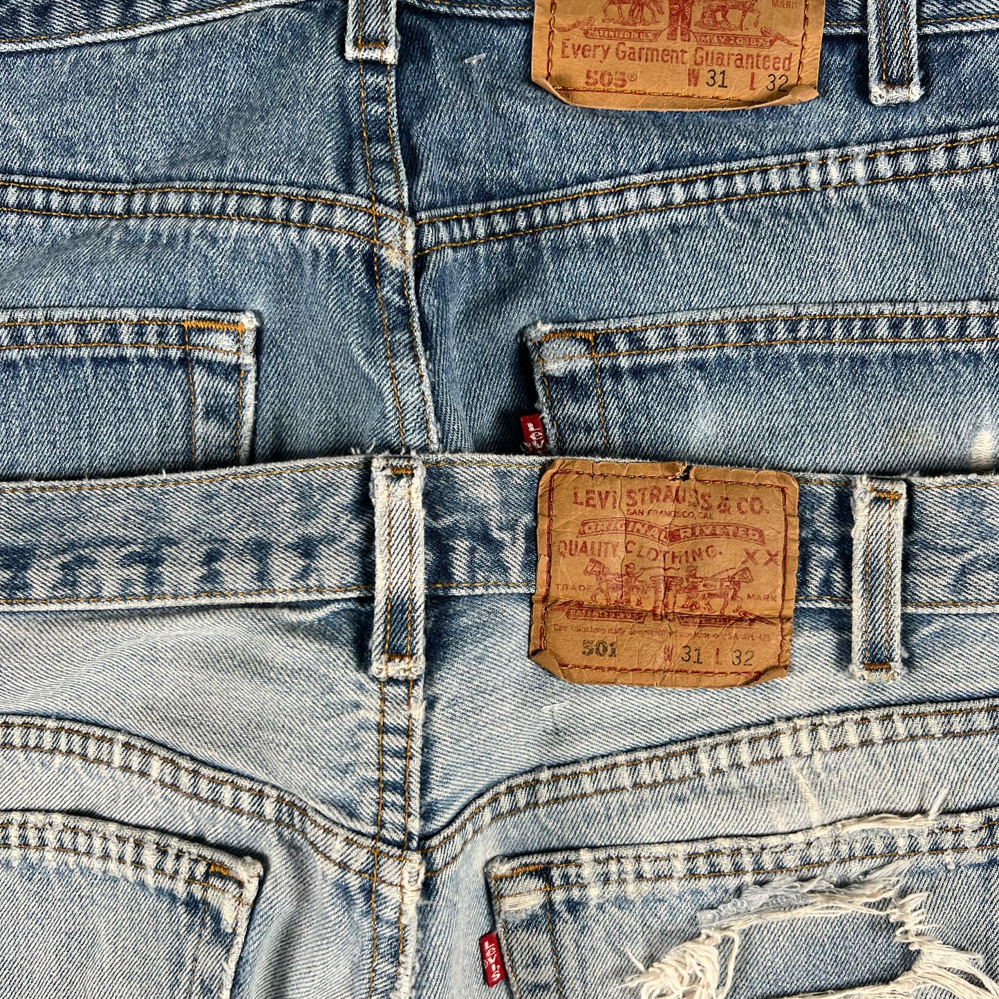 90s Levi's 501/505 2 Pack-(30x32,30x31.5)