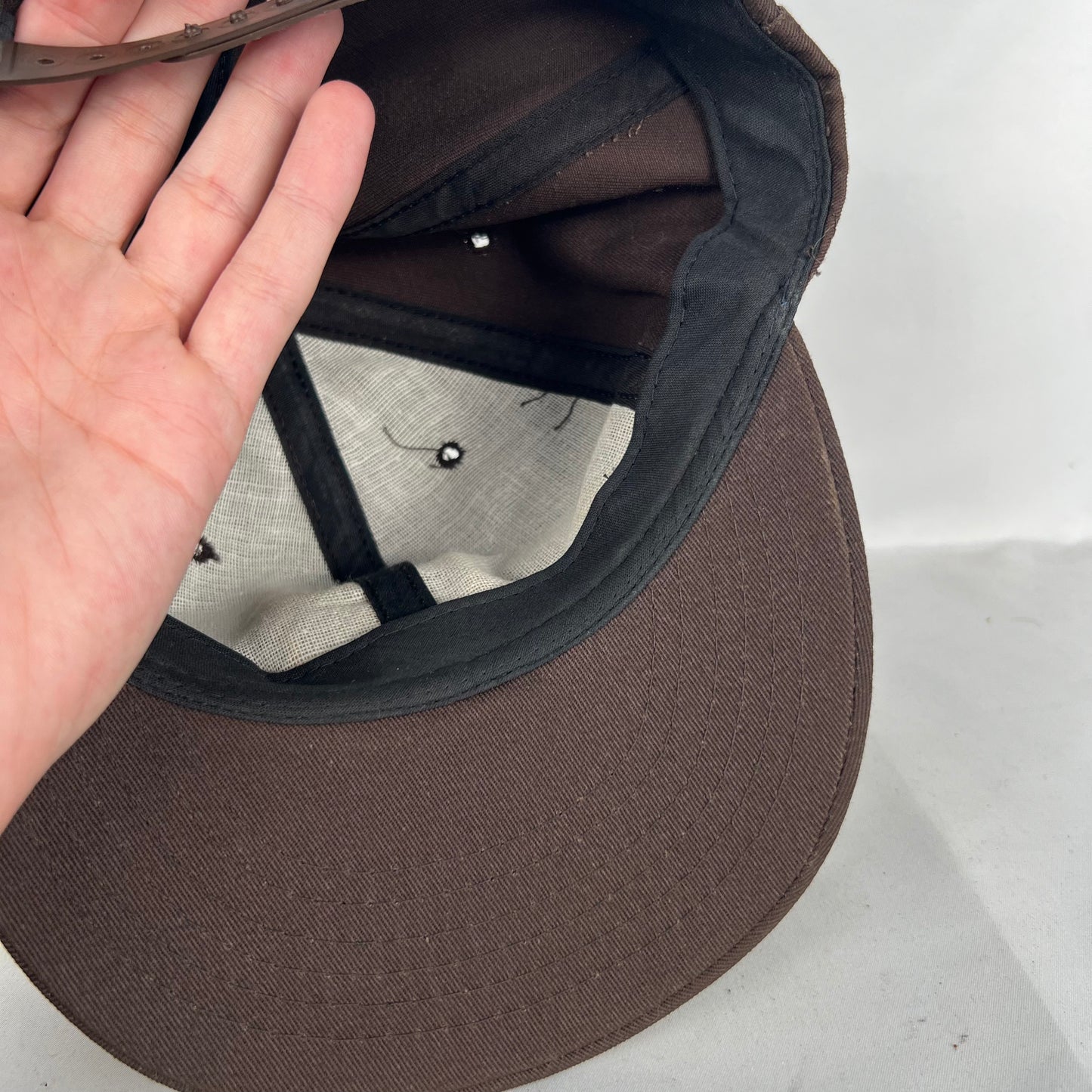 70s Illinois Statie Sun Faded Brown Trucker Hat
