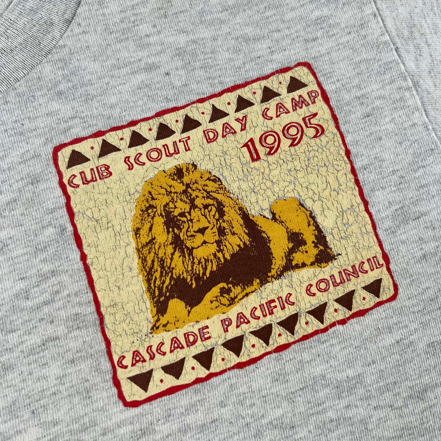 90s Cub Scout Day Camp Lion Crop Tee- S