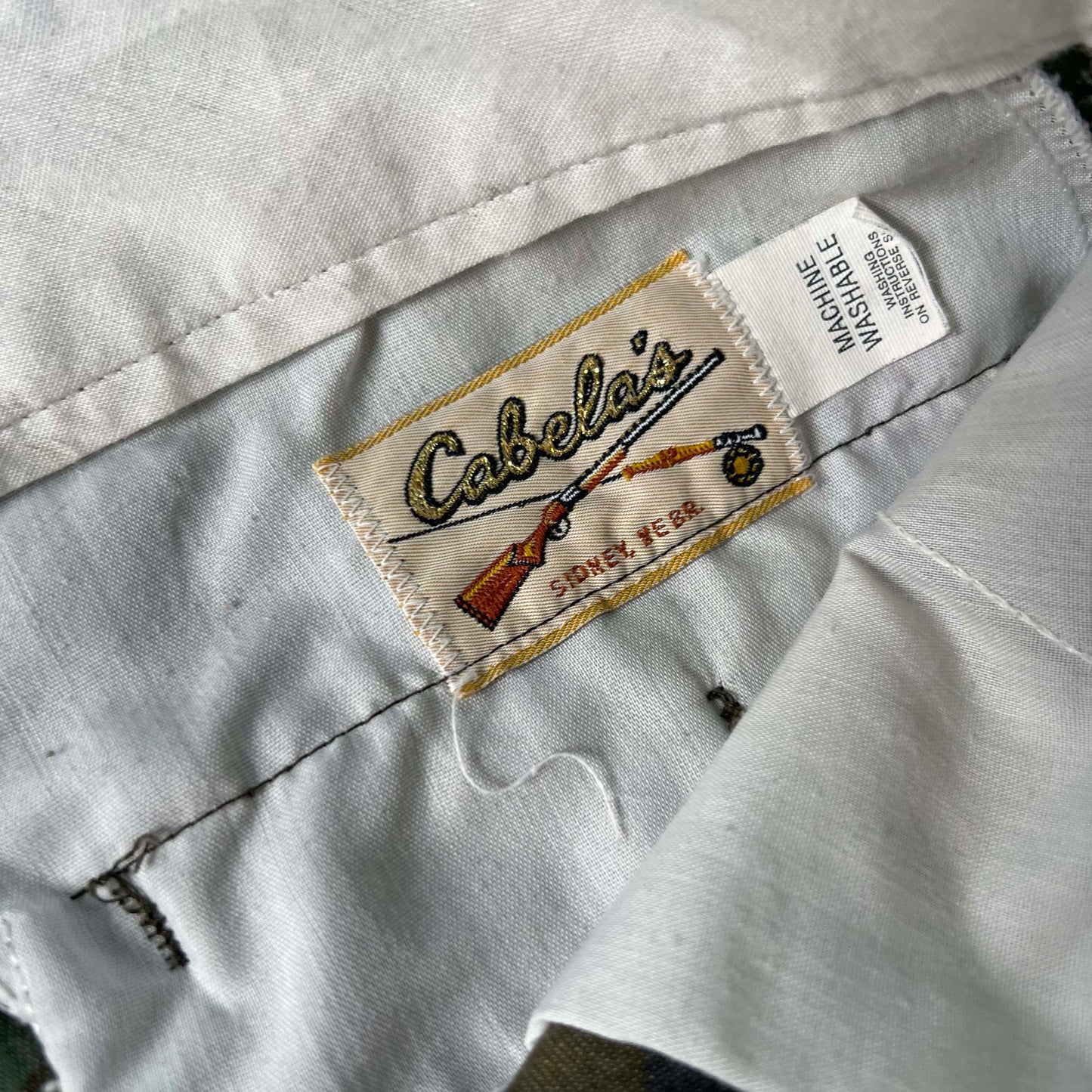 80s Cabela's Camo Cut Off Double Front Hunting Shorts- 33x12
