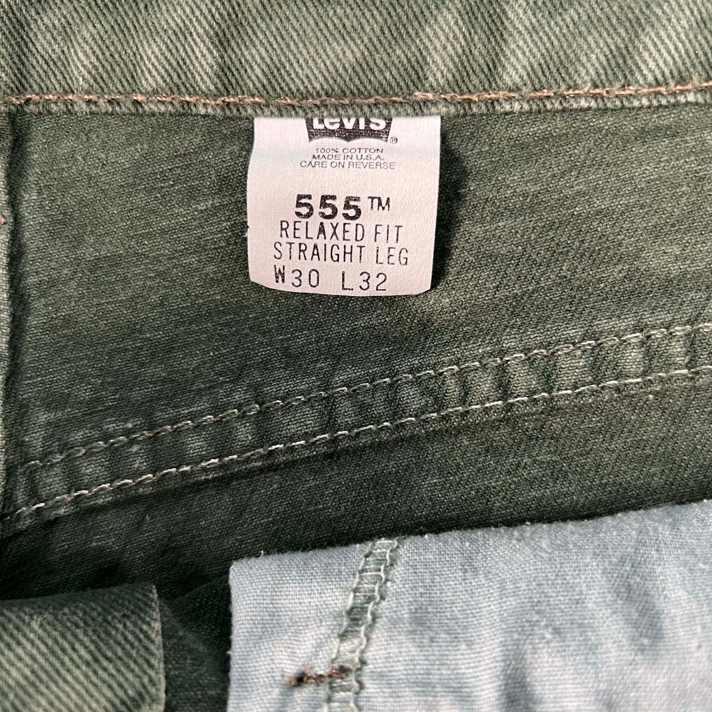 90s Forest Green Levi's 555 Denim- 29x30