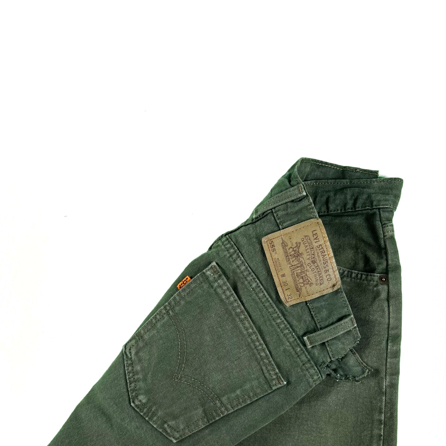 90s Forest Green Levi's 555 Denim- 29x30