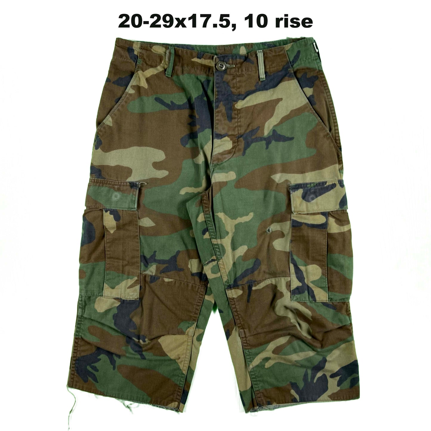 Vintage Chopped Baggy Army Camo Cargo Shorts- SELECT PAIR
