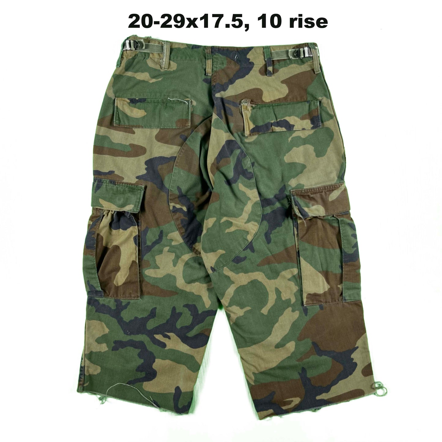 Vintage Chopped Baggy Army Camo Cargo Shorts- SELECT PAIR