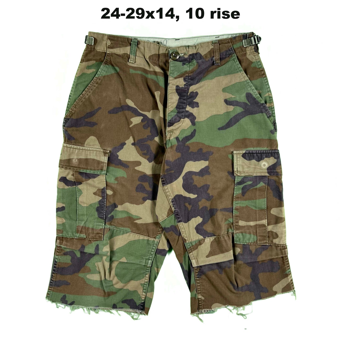Vintage Chopped Baggy Army Camo Cargo Shorts- SELECT PAIR