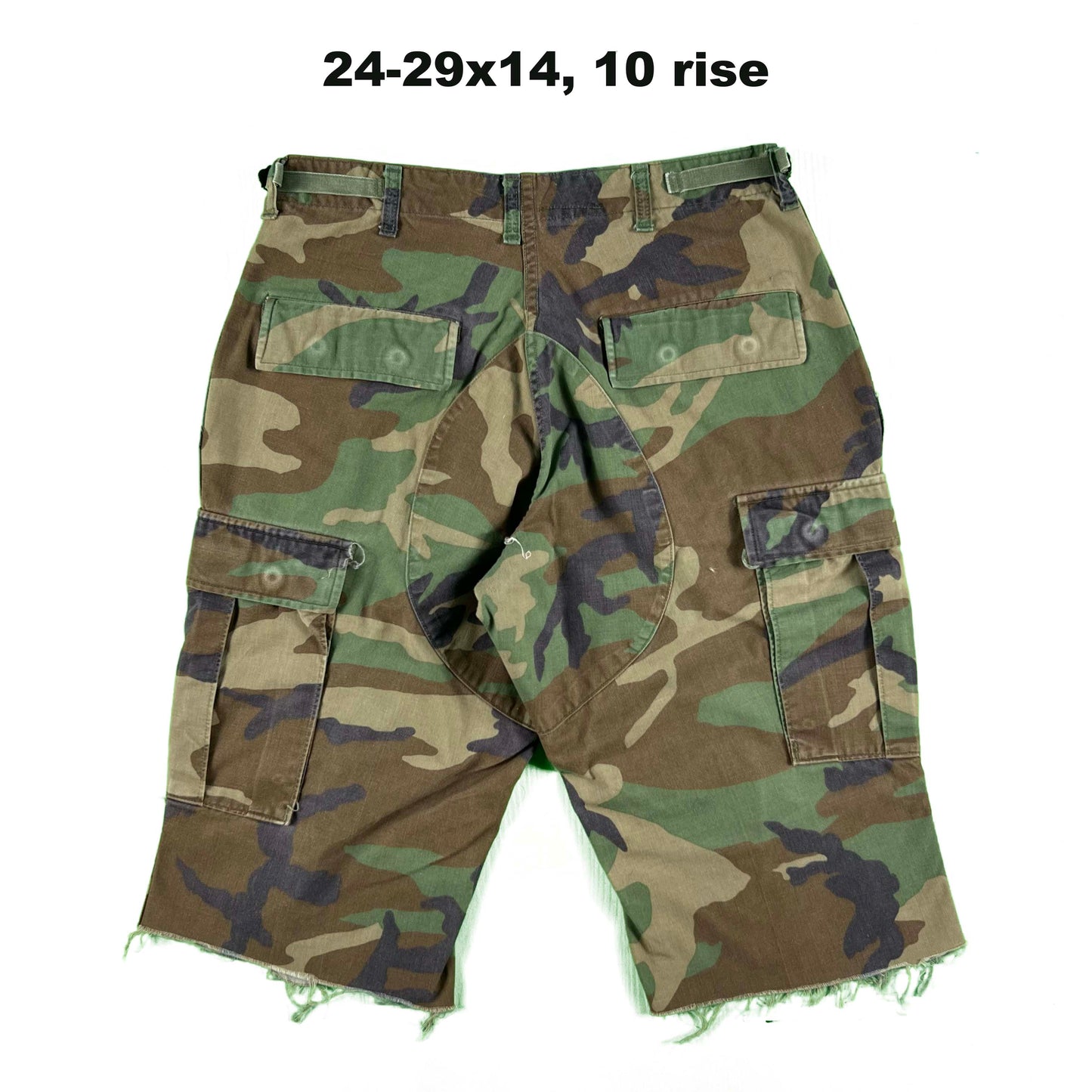 Vintage Chopped Baggy Army Camo Cargo Shorts- SELECT PAIR