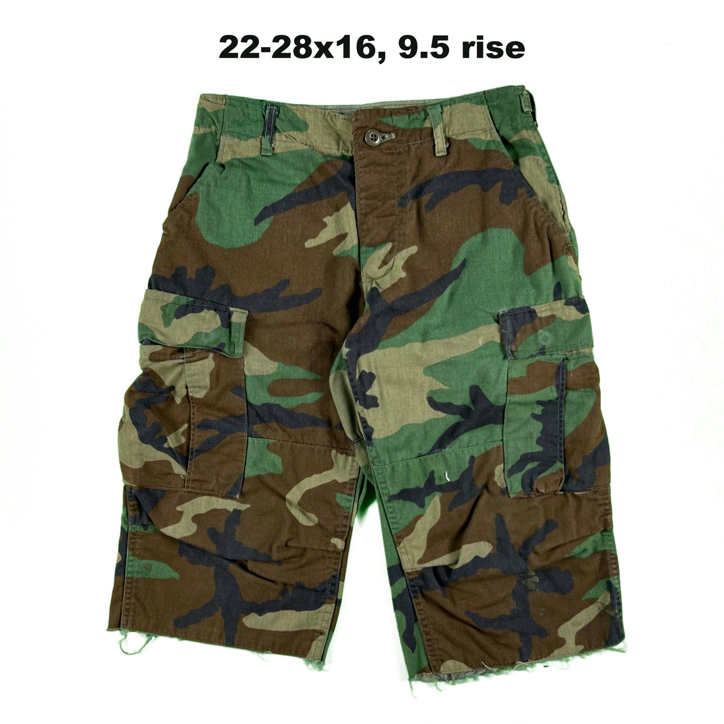 Vintage Chopped Baggy Army Camo Cargo Shorts- SELECT PAIR