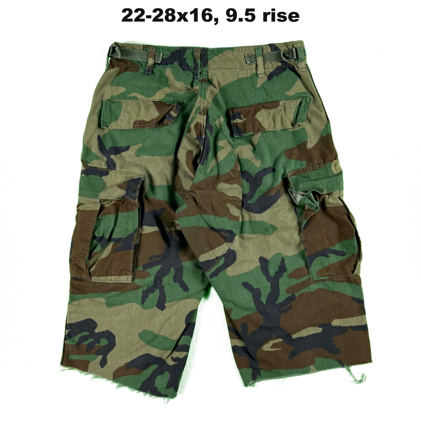 Vintage Chopped Baggy Army Camo Cargo Shorts- SELECT PAIR