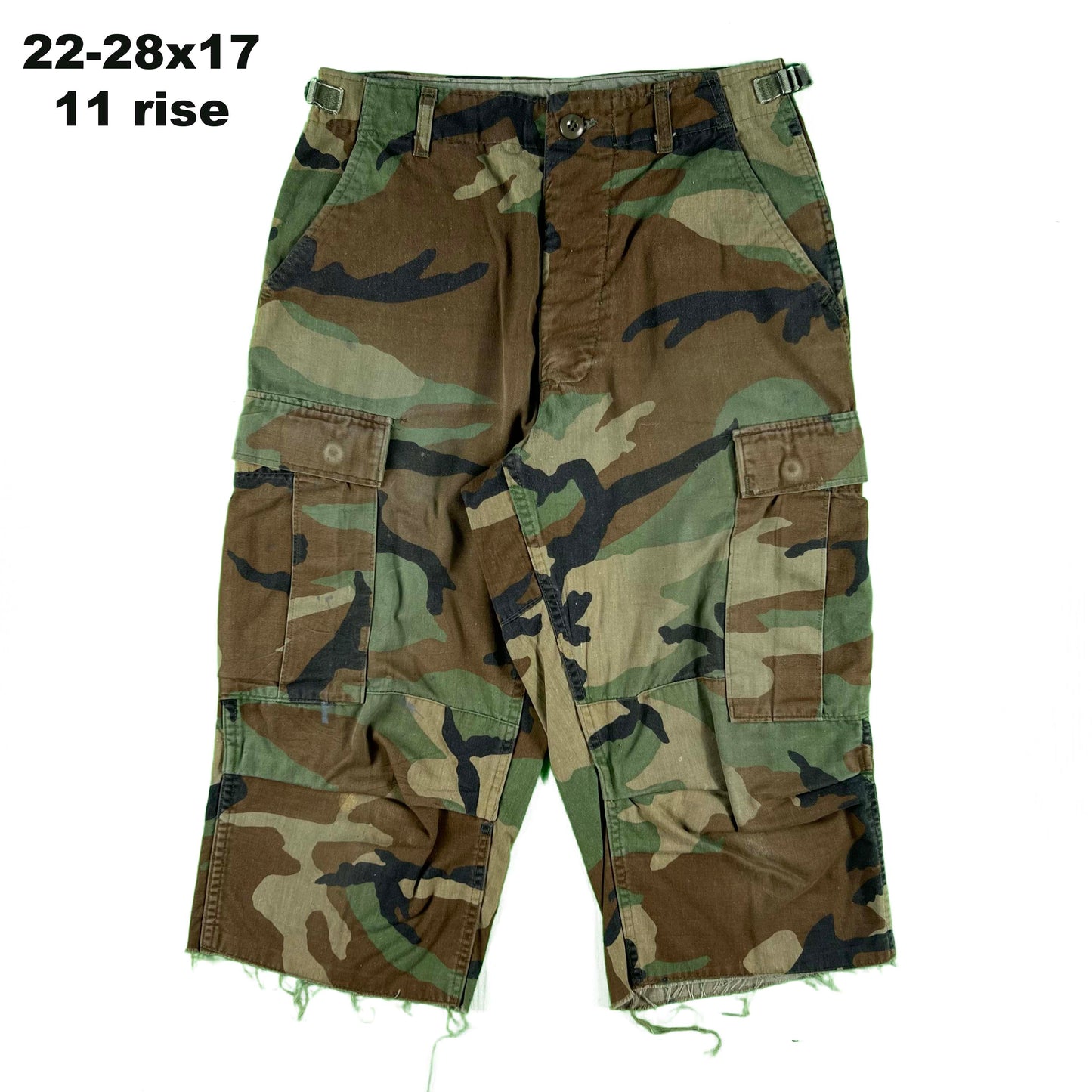 Vintage Chopped Baggy Army Camo Cargo Shorts- SELECT PAIR