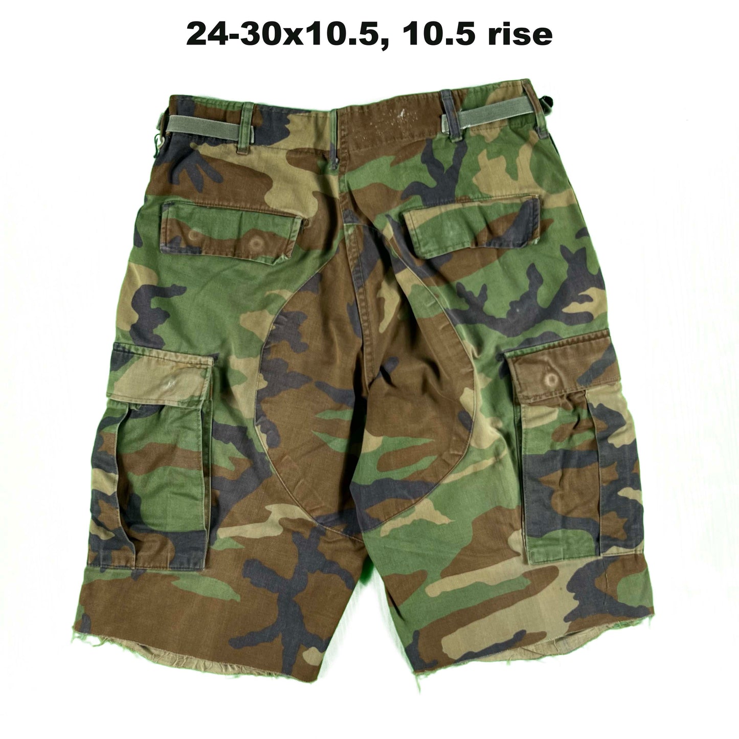 Vintage Chopped Baggy Army Camo Cargo Shorts- SELECT PAIR