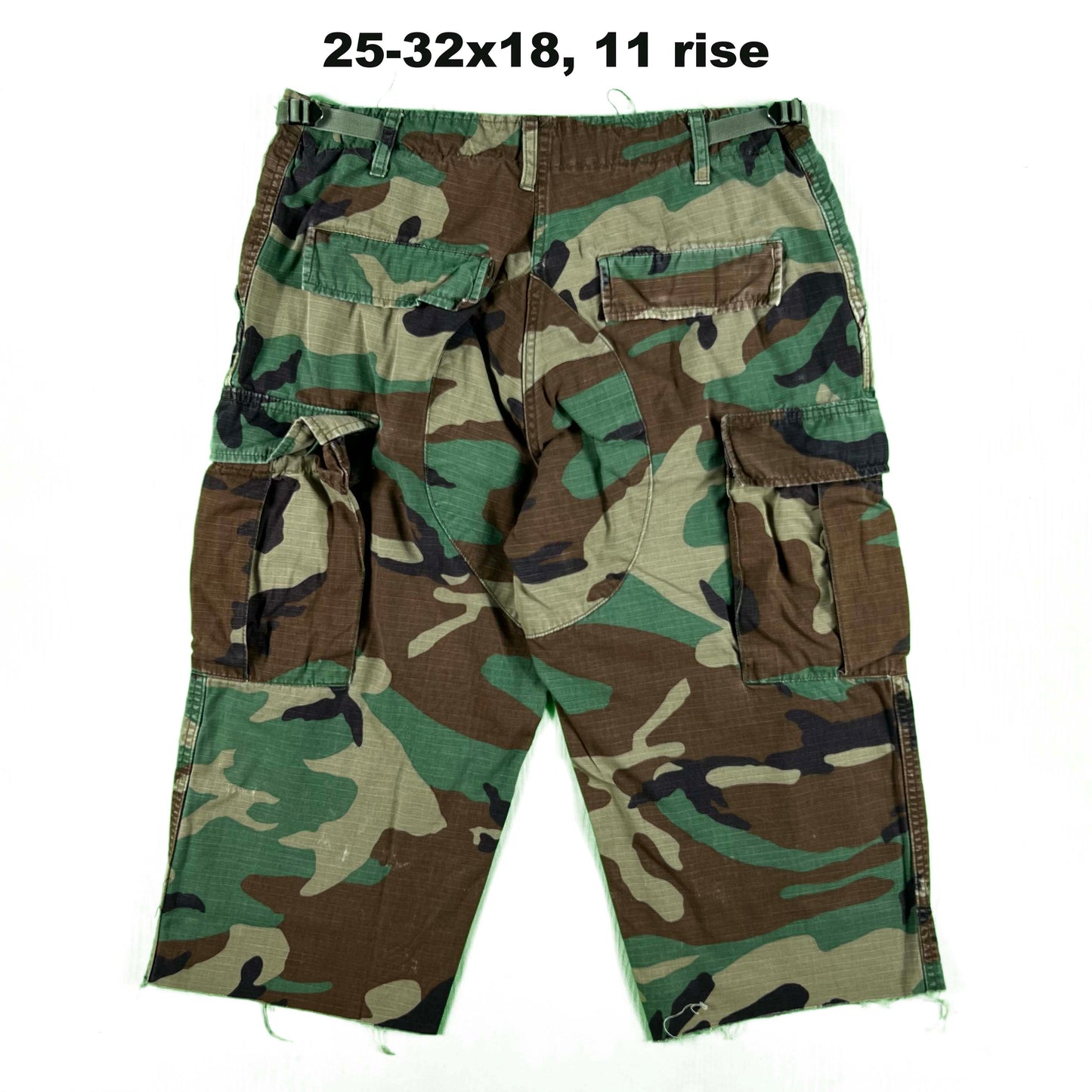 Vintage Chopped Baggy Army Camo Cargo Shorts- SELECT PAIR