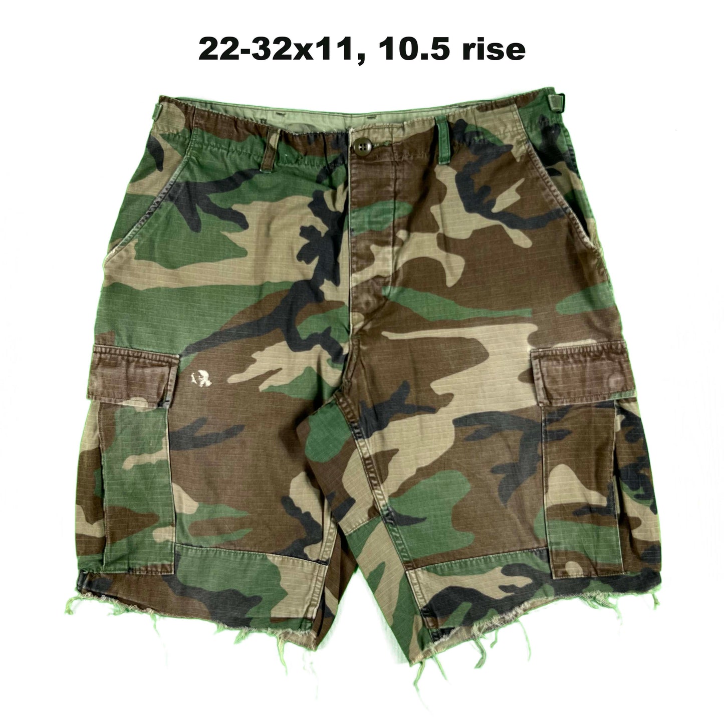 Vintage Chopped Baggy Army Camo Cargo Shorts- SELECT PAIR
