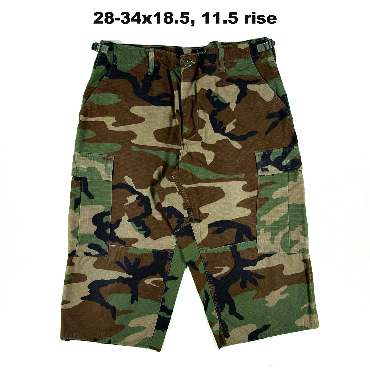 Vintage Chopped Baggy Army Camo Cargo Shorts- SELECT PAIR