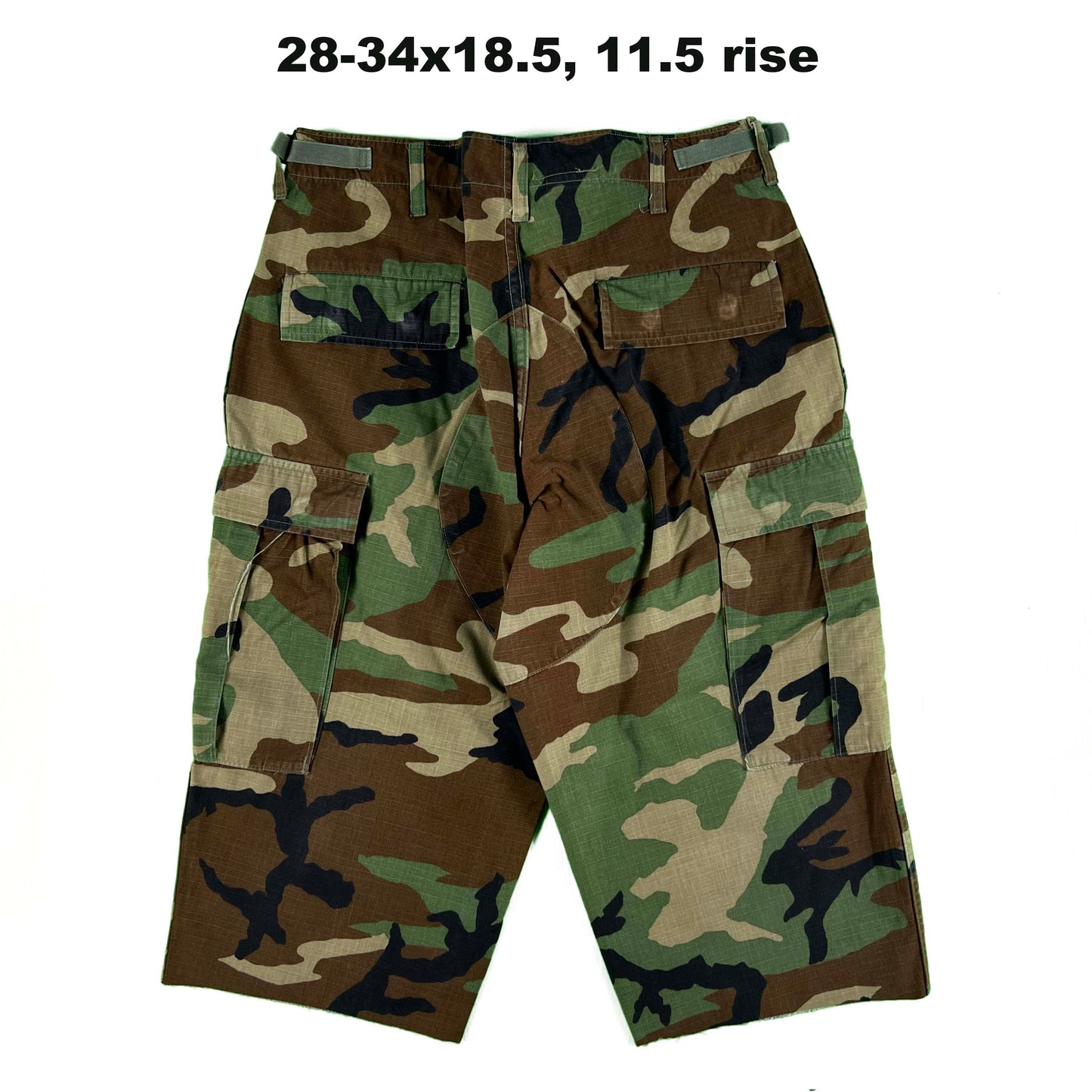 Vintage Chopped Baggy Army Camo Cargo Shorts- SELECT PAIR