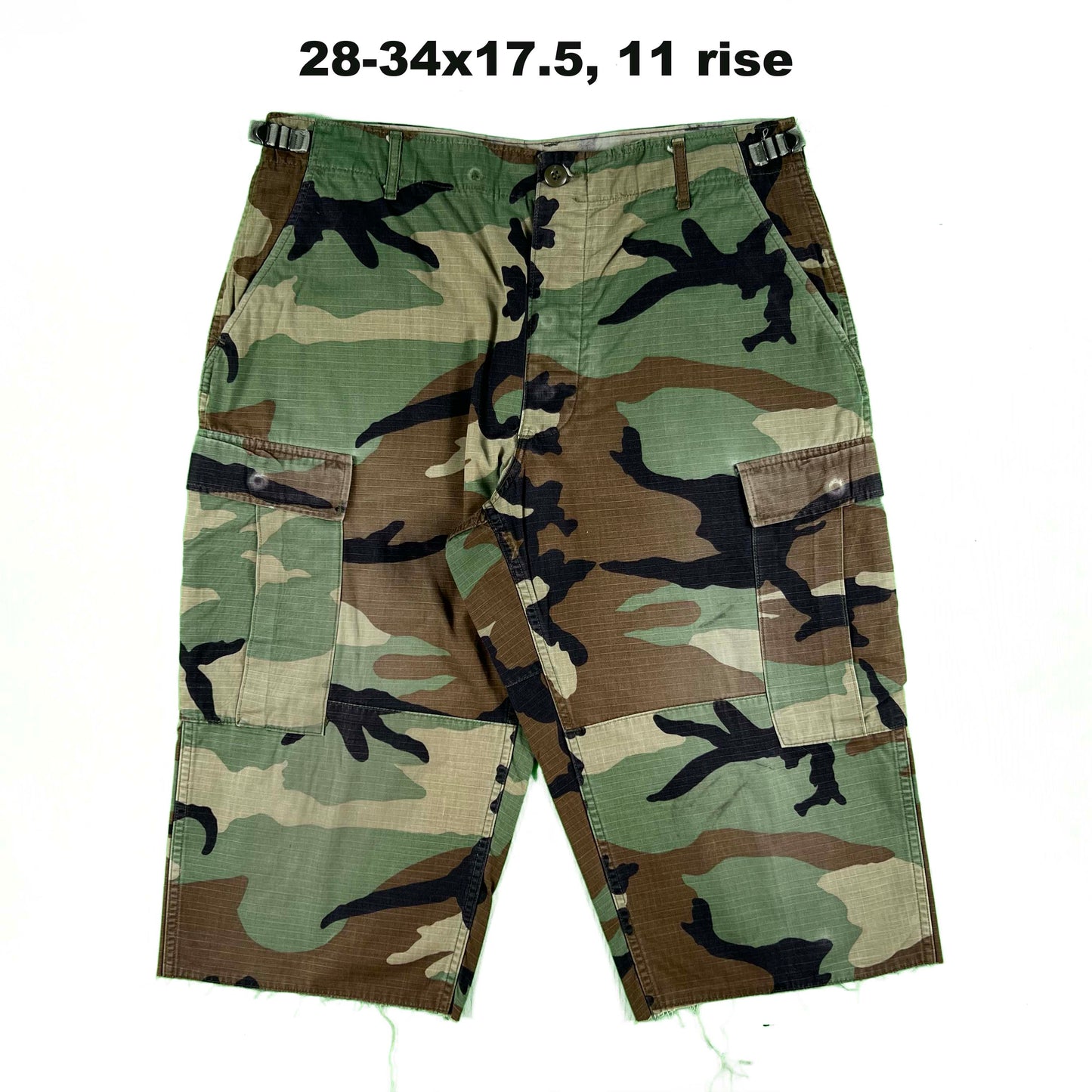 Vintage Chopped Baggy Army Camo Cargo Shorts- SELECT PAIR