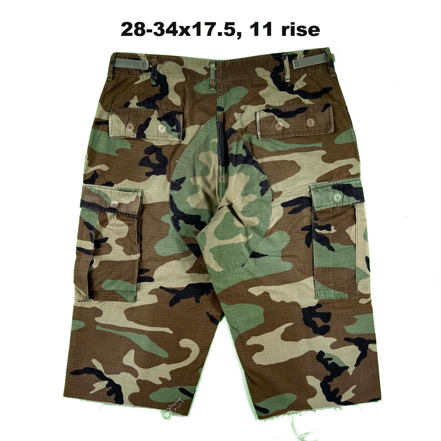 Vintage Chopped Baggy Army Camo Cargo Shorts- SELECT PAIR