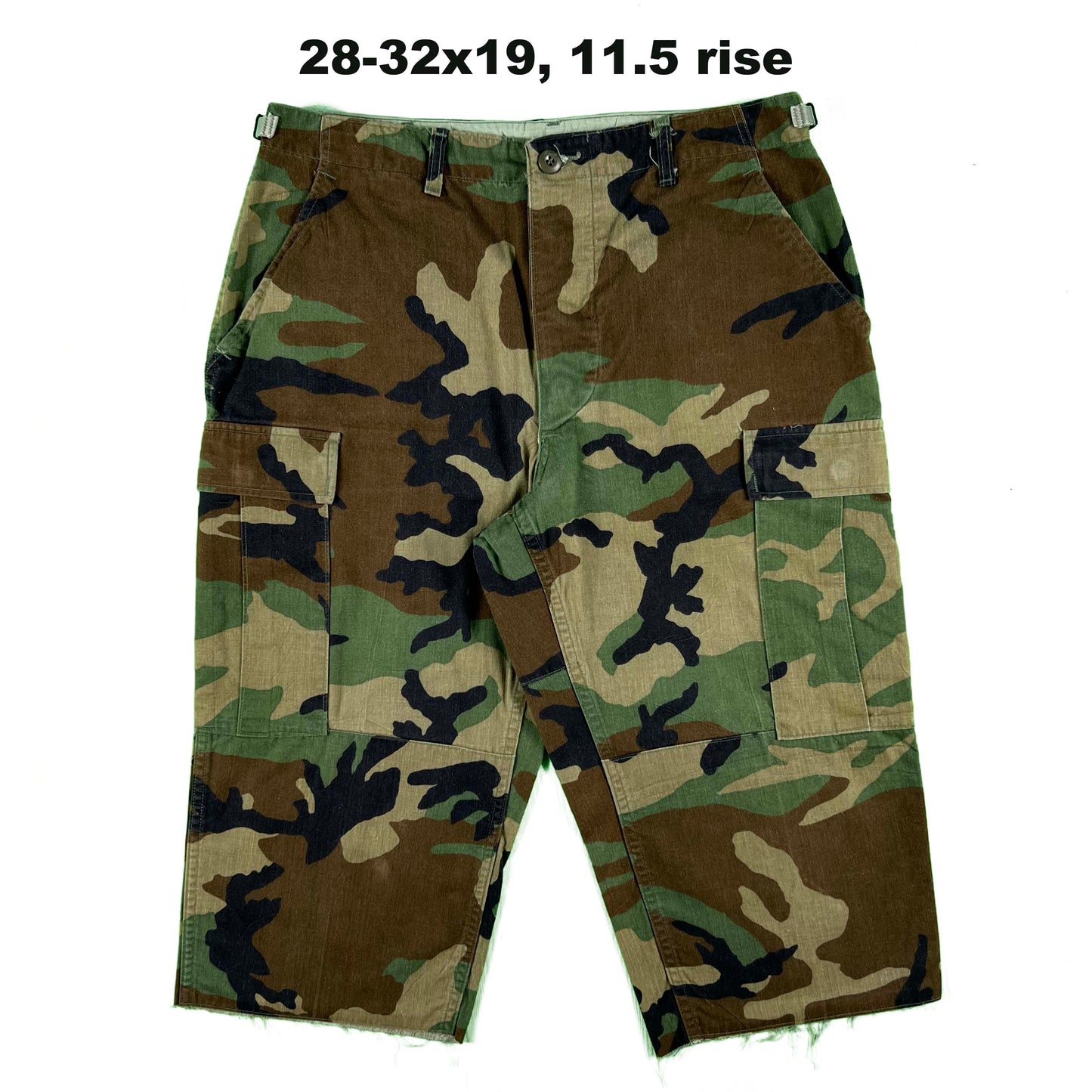 Vintage Chopped Baggy Army Camo Cargo Shorts- SELECT PAIR