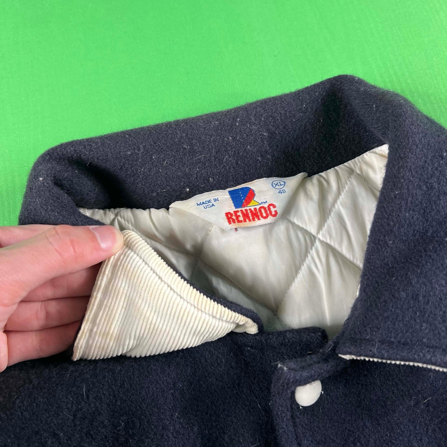 90s Wool Varsity Jacket- XL