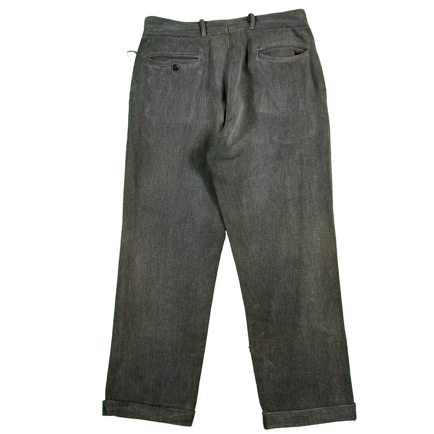 40s Salt & Pepper Button Fly Pants- 31x27.5