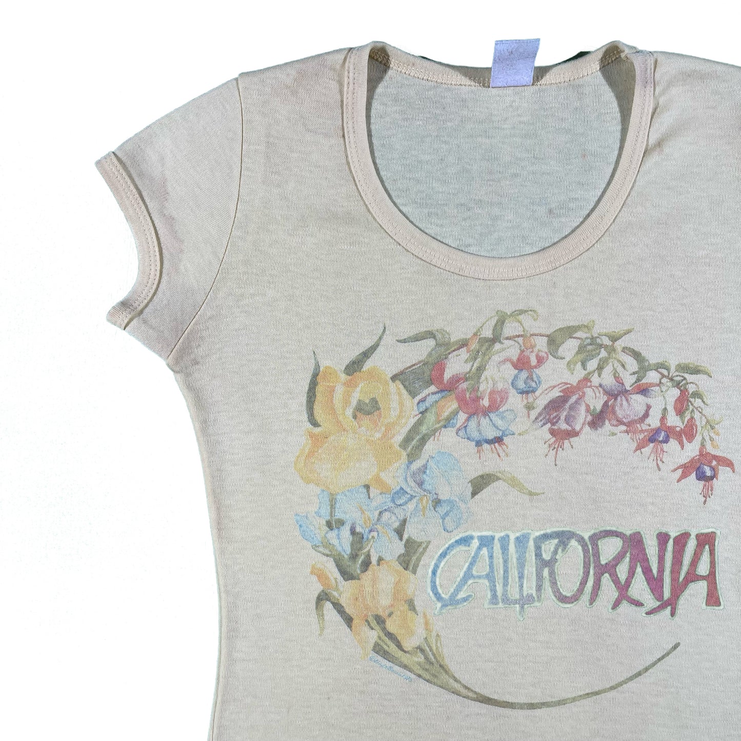 70s California Floral Tee- XS
