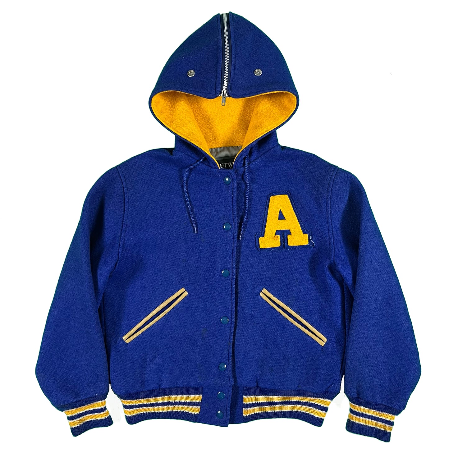 80s Hooded Varsity Jacket- XS