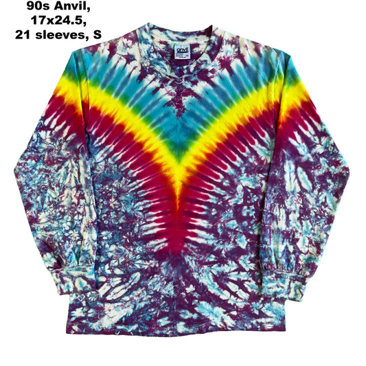 Vintage Blank Long Sleeve Tie Dye Tees- SELECT TEE