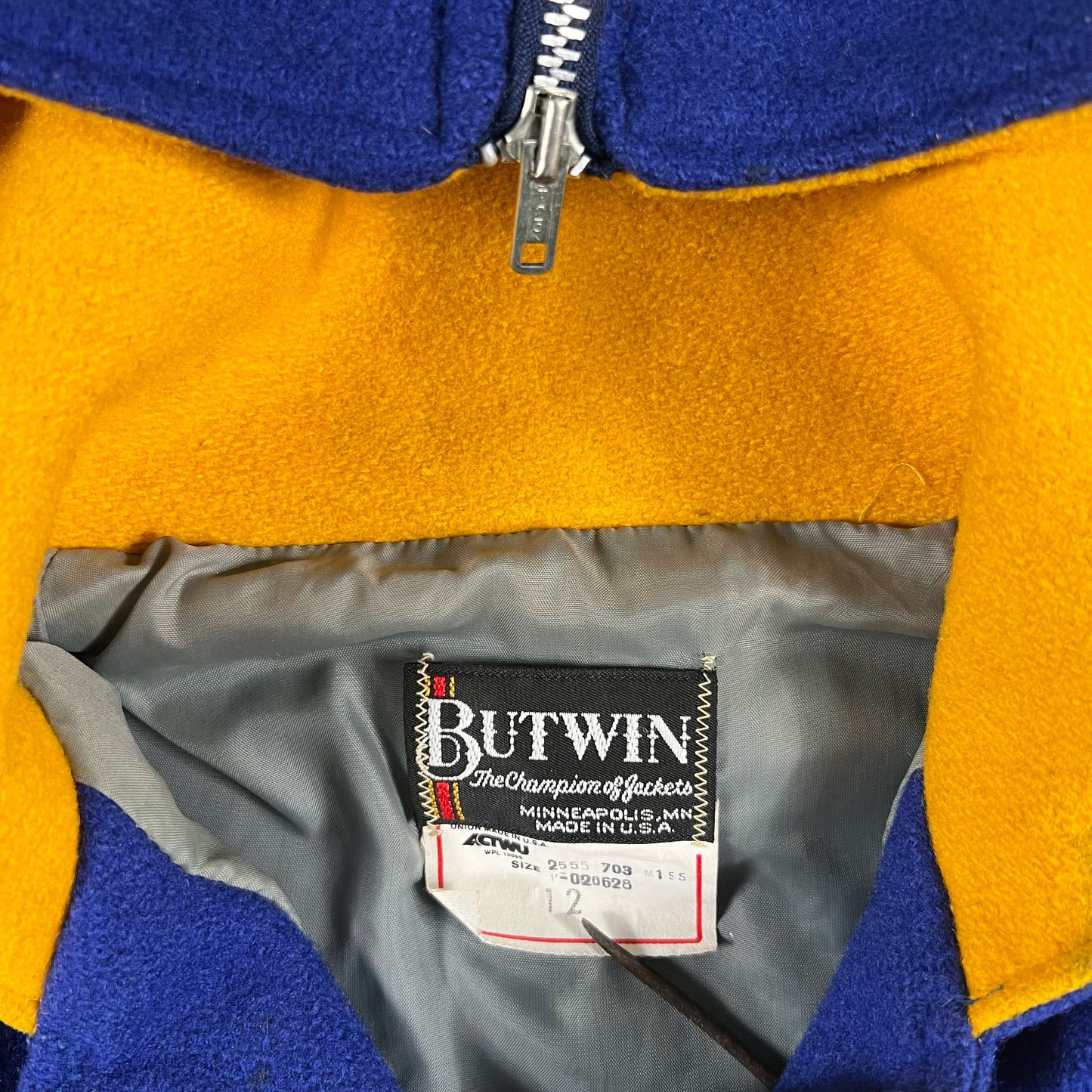 80s Hooded Varsity Jacket- XS
