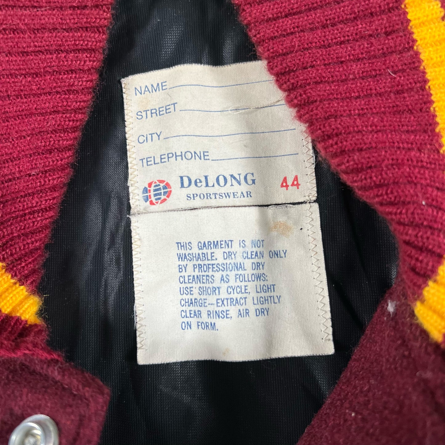 70s Boxy Varsity Jacket- XL