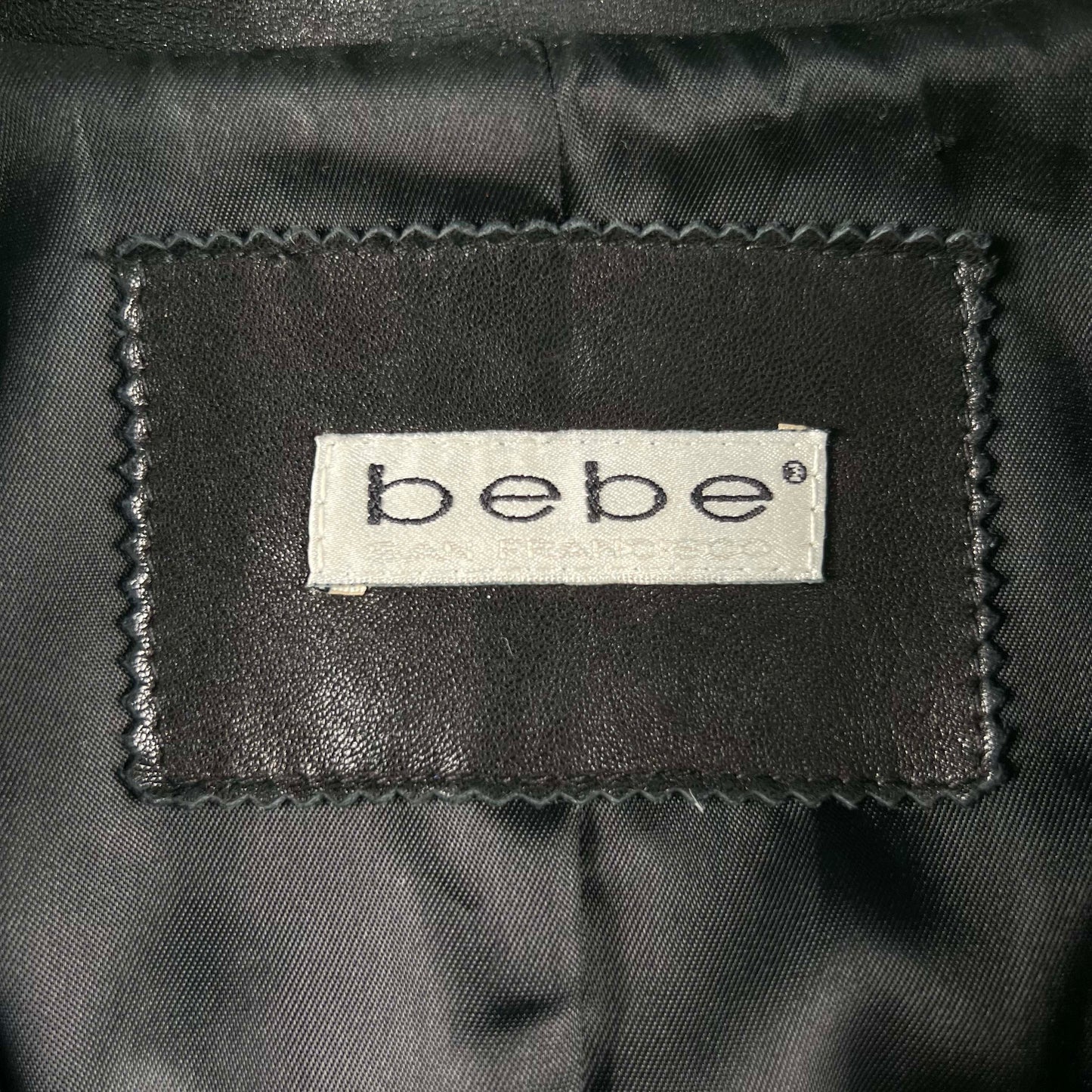 00s bebe Soft Black Leather Jacket- S
