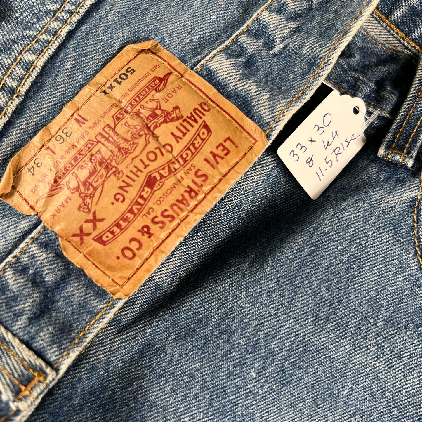 90s Levi's 501 Denim- 33x30