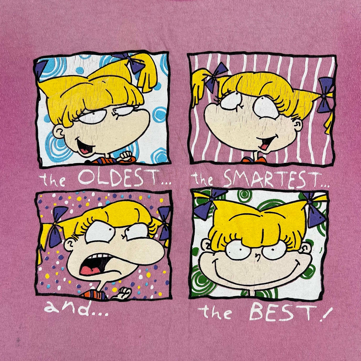 00s 'Angelica the Best' Rugrats Baby Tee- XS